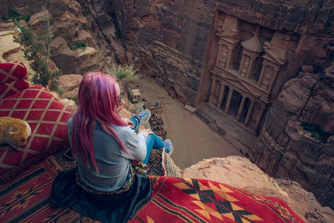 2-Day Petra from Eilat - The amphitheater and carved tombs