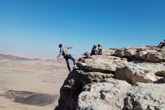 Rappelling Down the Ramon Crater Cliff - How This Compares With a Normal Crater Stop